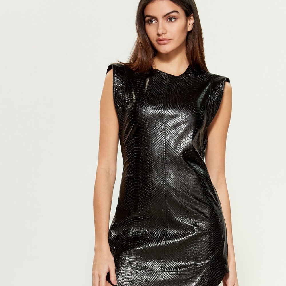 Snakeskin Black - Mini Dress